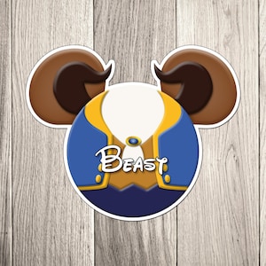 Disney Cruise Ship Door Magnets - Beast from Beauty and the Beast - Cruise Inspired Character Magnets