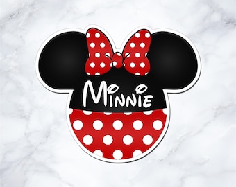 Personalized Minnie Mouse Cruise Door Magnet, Mickey & Friends Custom Name Mouse Ear Stateroom Decor