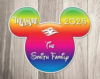 Disney Cruise Ship Pride Family Magnet Personalized Cruise Magnet for Cruise Ship Magnet Inspired by Disney Cruise Ships Pride Mickey