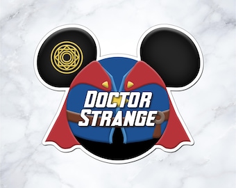 Personalized Doctor Strange Cruise Door Magnet, Marvel Avengers Custom Name Mouse Ear Decor