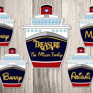 Disney Cruise Ship Family Magnet Bundle Set -  Personalized Family Cruise Ship Family Magnet Set