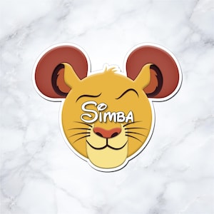 Simba Inspired Disney Cruise Door Magnet - Personalized Mickey Ear Magnet - The Lion King Cruise Decor