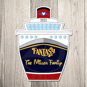 Disney Cruise Ship Family Magnet -  Personalized Family Cruise Ship Family Magnet - Disney Wish Disney Fantasy Disney Wonder Disney Dream