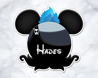 Hades Inspired Disney Cruise Door Magnet - Personalized Mickey Ear Magnet - Hercules Cruise Decor