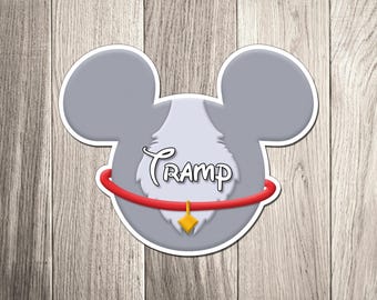 Tramp Inspired Disney Cruise Door Magnet - Personalized Mickey Ear Magnet - Lady and the Tramp Cruise Decor