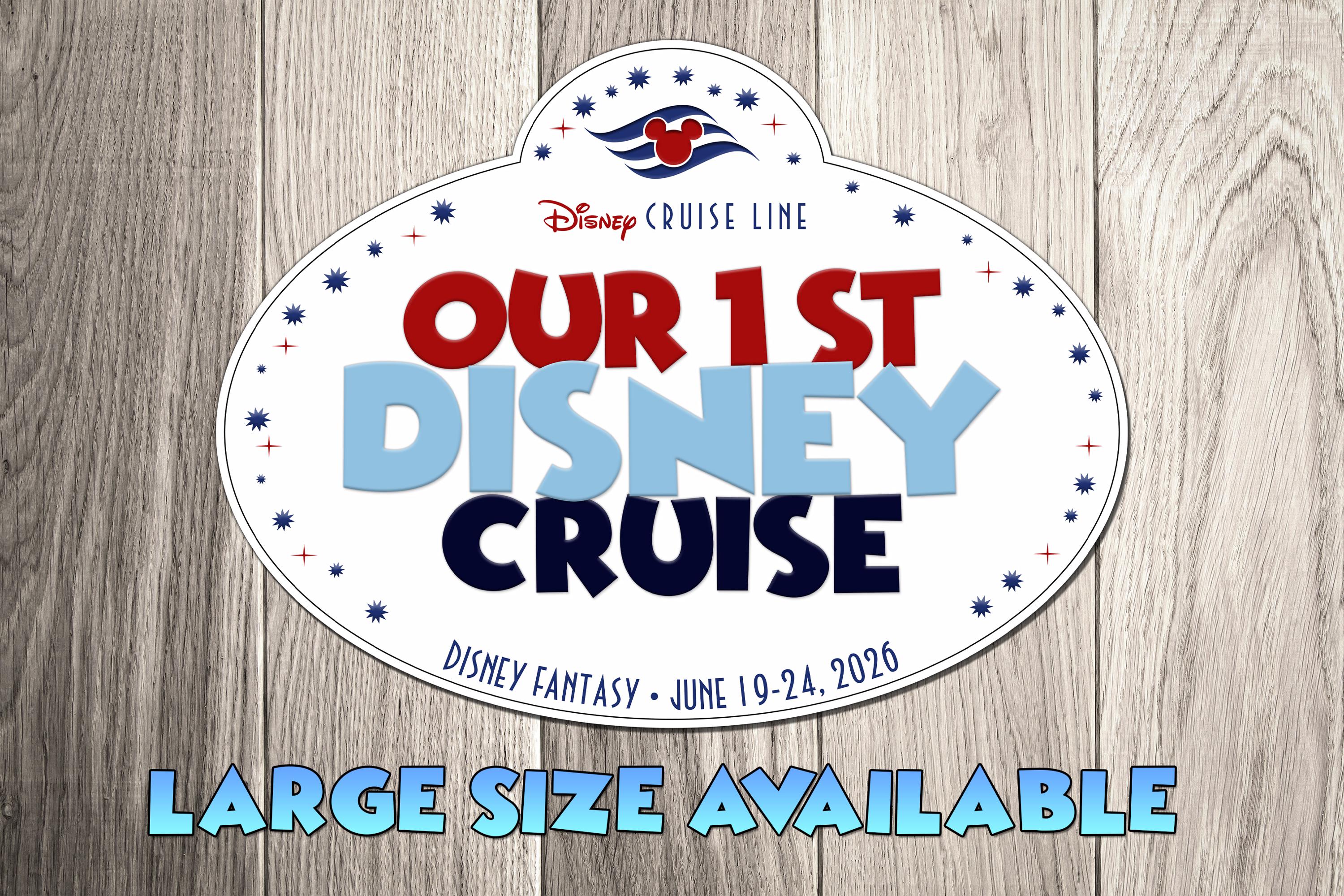 Our 1st Disney Cruise Ship Name Tag Family Magnet - Personalized