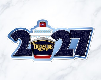 Disney Cruise Ship Year Magnet – 2027 - Personalized Cabin Door Decor