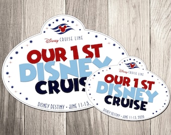 Our 1st Disney Cruise Ship Name Tag Family Magnet - Personalized Disney Inspired Name Tag 1st Cruise Magnet for Cruise Ship Magnet