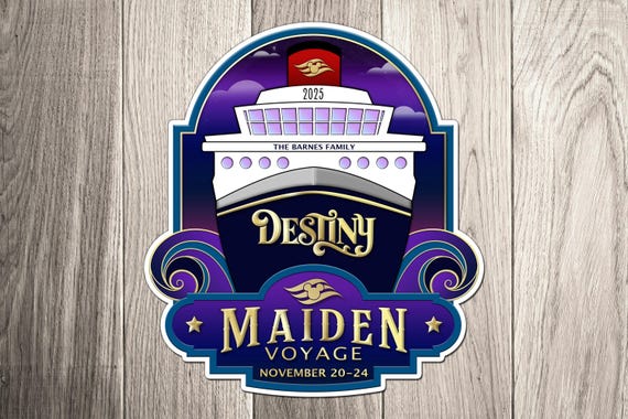 ディズニークルーズライン　アドベンチャー MAIDEN VOYAGE ネームタグ Disney Destiny Maiden Voyage Family Magnet - Personalized Family