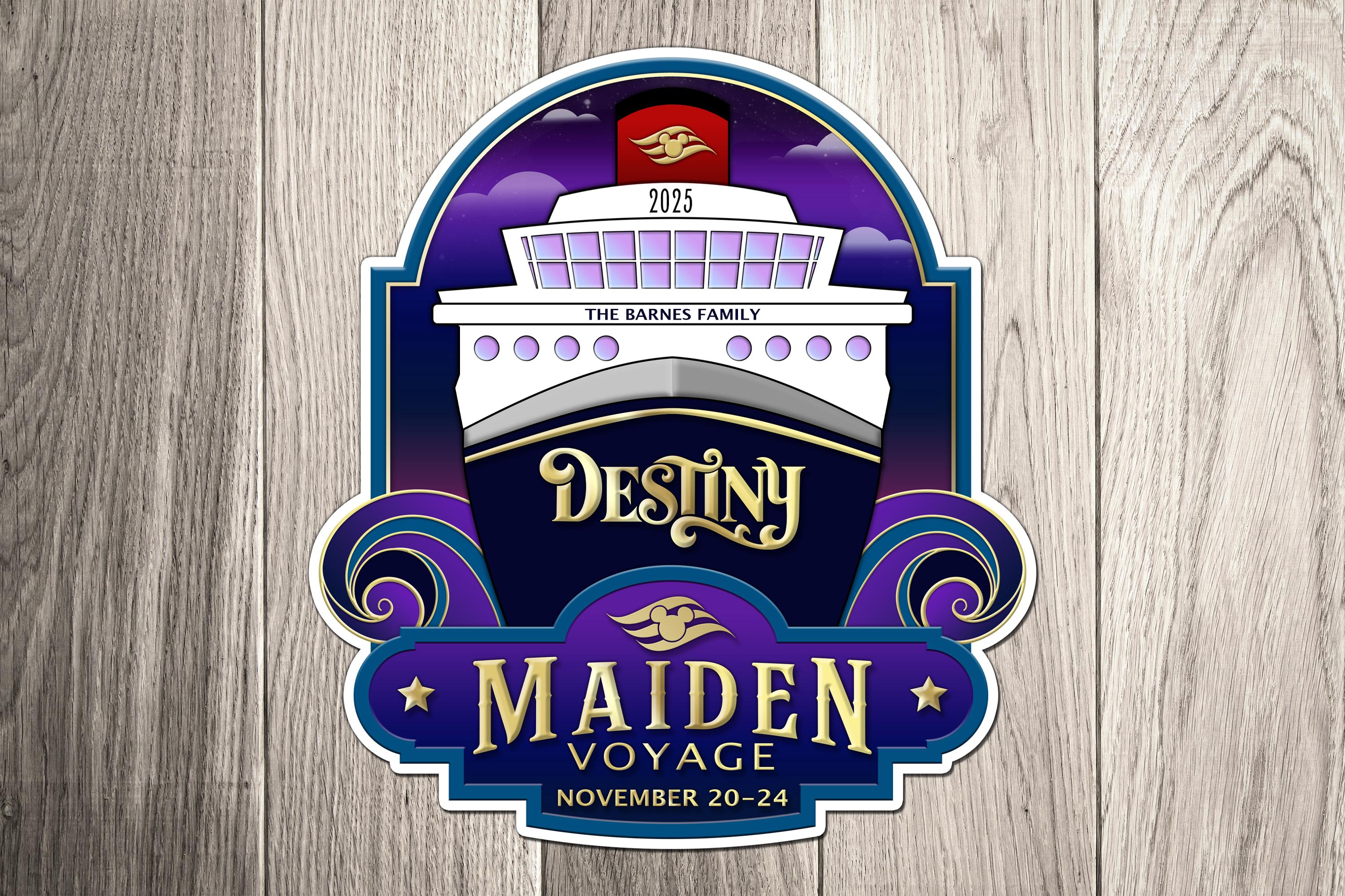 Disney Destiny Maiden Voyage Family Magnet - Personalized Family