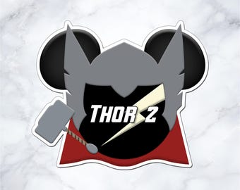 Personalized Thor Helmet Cruise Door Magnet, Marvel Avengers Custom Name Decor