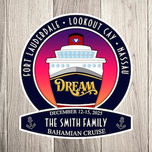 Disney Cruise Ship Family Magnet Personalized Ports of Call Custom Cruise Magnet for Cruise Ship Magnet Inspired by Disney Cruise Ships