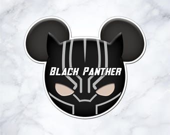 Personalized Black Panther Mask Cruise Door Magnet, Marvel Avengers Custom Name Decor