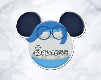 Sadness Inspired Disney Cruise Door Magnet - Personalized Mickey Ear Magnet - Inside Out Cruise Decor