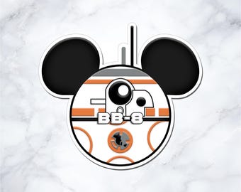 BB-8 Inspired Disney Cruise Door Magnet - Personalized Mickey Ear Magnet - Star Wars Cruise Decor