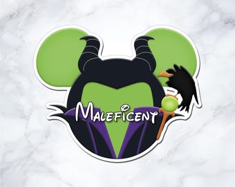 Maleficent Inspired Disney Cruise Door Magnet - Personalized Mickey Ear Magnet - Sleeping Beauty Cruise Decor