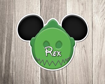 Disney Cruise Ship Door Magnets - Rex from Toy Story - Toy Story Pixar Cruise Inspired Character Magnets