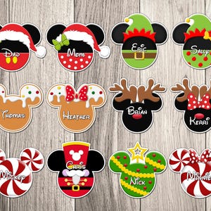 Very Merrytime Disney Cruise Ship Christmas Character Door Magnets  - Santa Elves Gingerbread Nutcracker Reindeer Christmas Tree