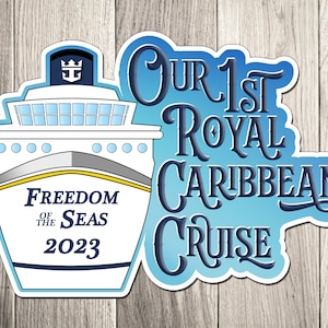 Our 1st Royal Caribbean Cruise Ship Family Magnet - Personalized 1st Cruise Magnet for Cruise Ship  Inspired by Royal Caribbean Cruise Ships