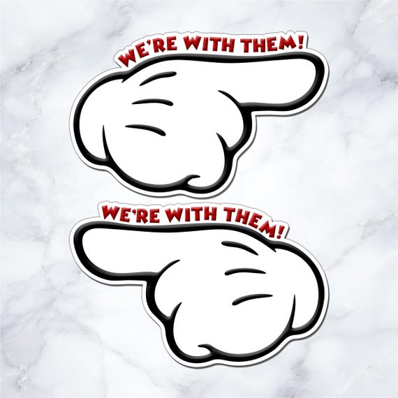 Disney Cruise Door Magnet Set - We're/I'm With Them - 2 Piece Magnet Set - Disney Cruise Line