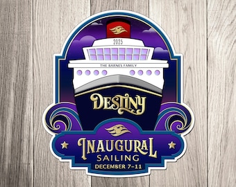 Personalized Disney Destiny Family Cruise Magnet - Custom Family Keepsake for Inaugural Sailings