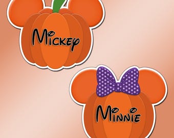 Disney Cruise Ship Halloween Character Door Magnets  - Mickey and Minnie Pumpkin Characters - Halloween on the High Seas Disney Cruise