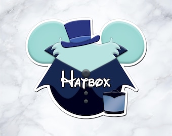 Hatbox Ghost Inspired Disney Cruise Door Magnet - Personalized Mickey Ear Magnet - Haunted Mansion Cruise Decor