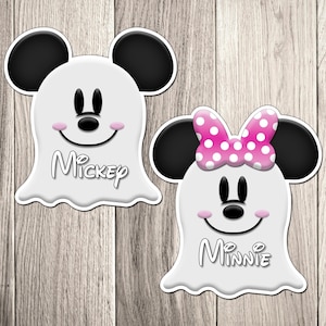 Halloween Disney Cruise Door Magnets - Ghost Mickey and Minnie - Halloween Cruise