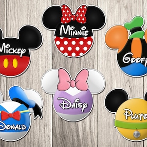 Disney Cruise Ship Door Magnets - Fab 6 - Mickey, Minnie, Goofy, Donald, Daisy, Pluto - Disney Cruise Inspired Character Magnets zdjęcie 1