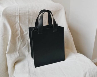 Leather Tote Bag - Etsy UK