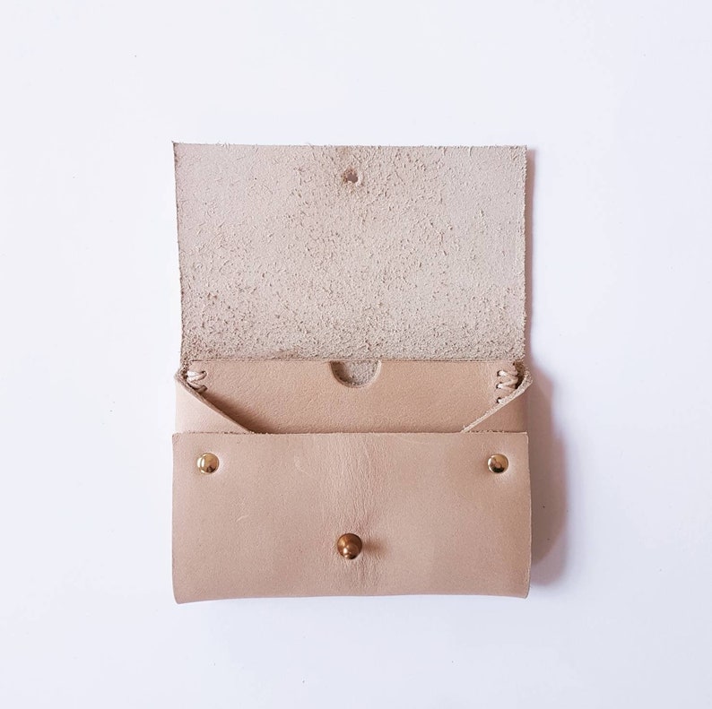 Java Natural Vegetable Tanned Leather Purse Handmade Etsy