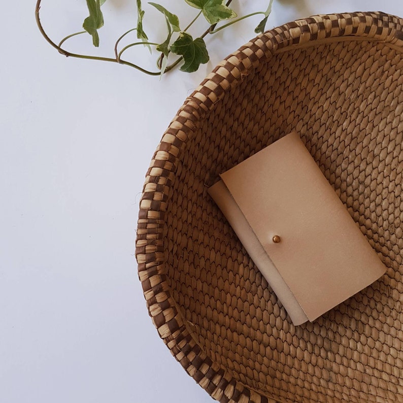 Java Natural Vegetable Tanned Leather Purse Handmade Etsy