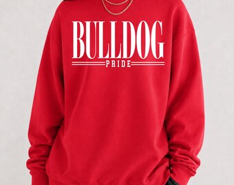 Bulldogs Sweatshirt, Bulldog Pride, School Mascot Sweatshirt, Bulldogs School Shirt, Teacher Sweatshirt, Go Bulldogs, Bulldogs Football Team