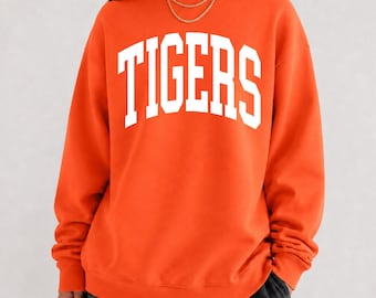 Tigers Sweatshirt, Tiger Pride, School Mascot Sweatshirt, Tigers School Shirt, Teacher Sweatshirt, Go Tigers, Tigers Football Shirt, Varsity