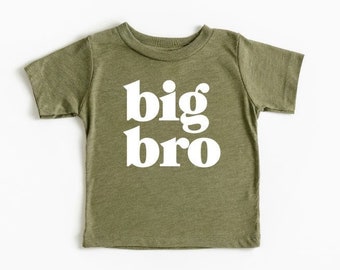 Big Bro Shirt, Big Brother Shirt, Boys Shirt, Olive Shirt, Promoted To Big Brother, Brother Shirts, Brother, Pregnancy, Baby Announcement