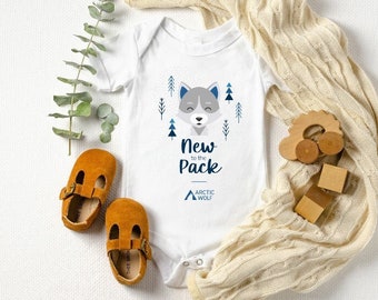 New to the Pack, Arctic Wolf Baby Bodysuit