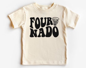 Fournado Birthday Shirt, Fournado Shirt, Toddler or Youth, 4th Birthday Shirt, 4th Birthday Outfit, 4th Birthday Boy, Retro Birthday Shirt