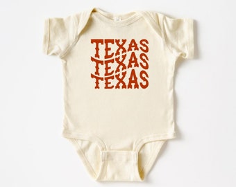 Texas Texas Texas, Baby Bodysuit, Texas Baby Shirt, Texas Baby Clothes, Baby Shower Gift, Baby Boy Clothes, Baby Girl Clothes, Western Baby