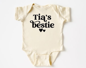 Tia's Bestie, Baby Bodysuit, Baby Girl Clothes, Baby Girl Gift