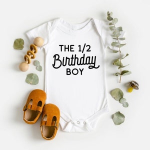 Demi Anniversaire Garcon Tenue Body Bebe Personnalise Mignon Etsy