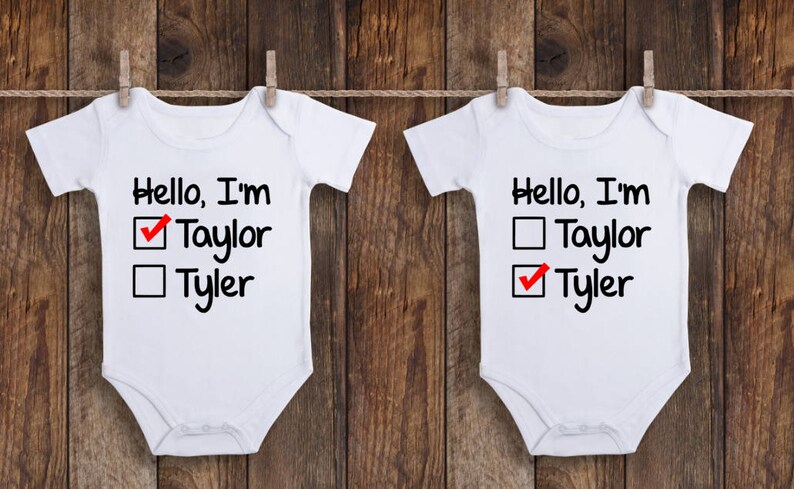 Twin Baby Gift Twin Onesies Twin Outfits Twin Baby Onesies Boy Girl Twin Twin Boys Onesie Twin Baby Shower Gift Twin Baby Clothes