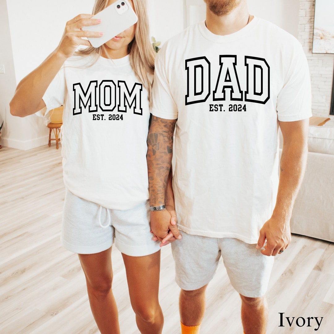 Comfort Colors Shirts, Mom and Dad Shirt, Pregnancy Reveal Shirts, Baby ...