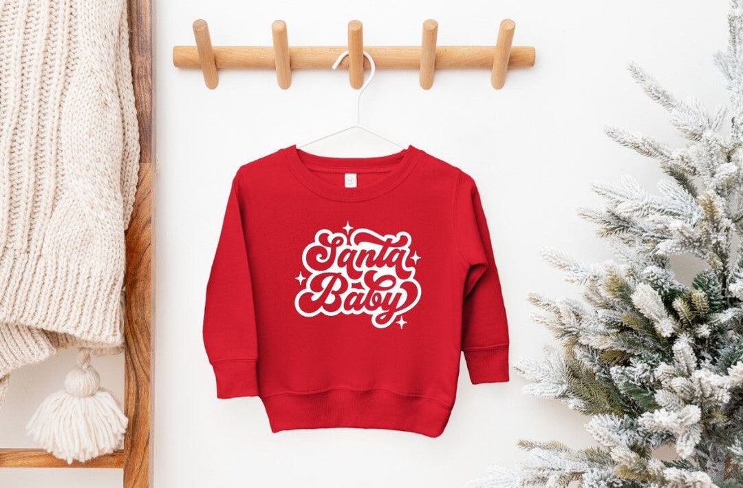 Kid's Christmas Sweatshirt, Kid's Christmas Shirt, Santa Baby Shirt