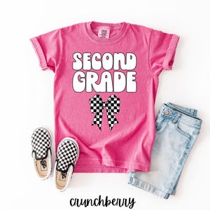 Kid&#39;s Comfort Colors Shirt, Second Grade Shirt, Girl&#39;s 2nd Grade T-Shirt, Back To School Shirt, First Day of School, Hello Second Grade, Era