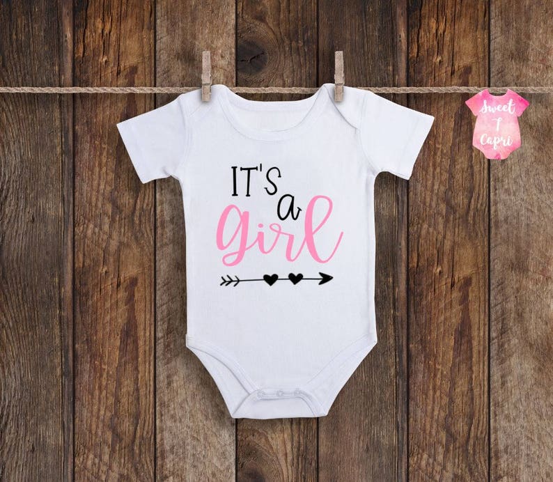 It's A Girl Gender Reveal Onesie Gender Reveal Ideas Etsy