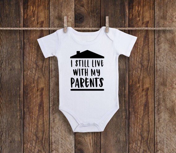 i still live with my parents onesie