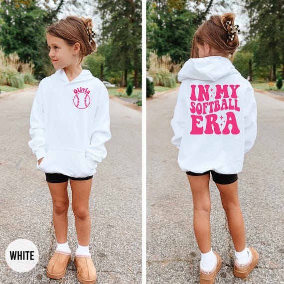 In My Softball Era, Personalized Sweatshirt, Softball Sweatshirt, Girl's Softball Shirt, Custom Softball Shirt, Game Day Sweatshirt, Gift