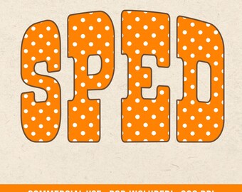 Fall SPED PNG, Polka Dot Sped, Fall Sped Teacher PNG, Halloween Sped, Thanksgiving Png, Special Education Png, Commercial Use, Dtf Dtg,