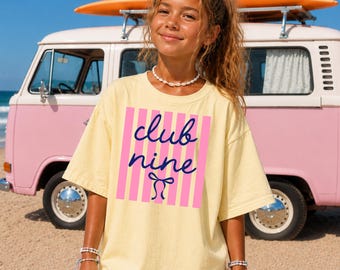 Club Nine Girl's Birthday Shirt, 9th Birthday T-Shirt, Beach Birthday Shirt, Coastal Birthday, The Summer I Turned Nine, Ninth Birthday Tee