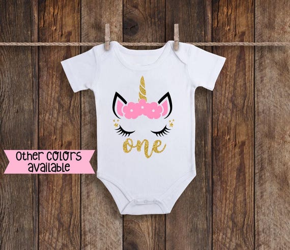 first birthday unicorn onesie